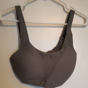 lululemon athletica Gray Perforated Support Sports Bra